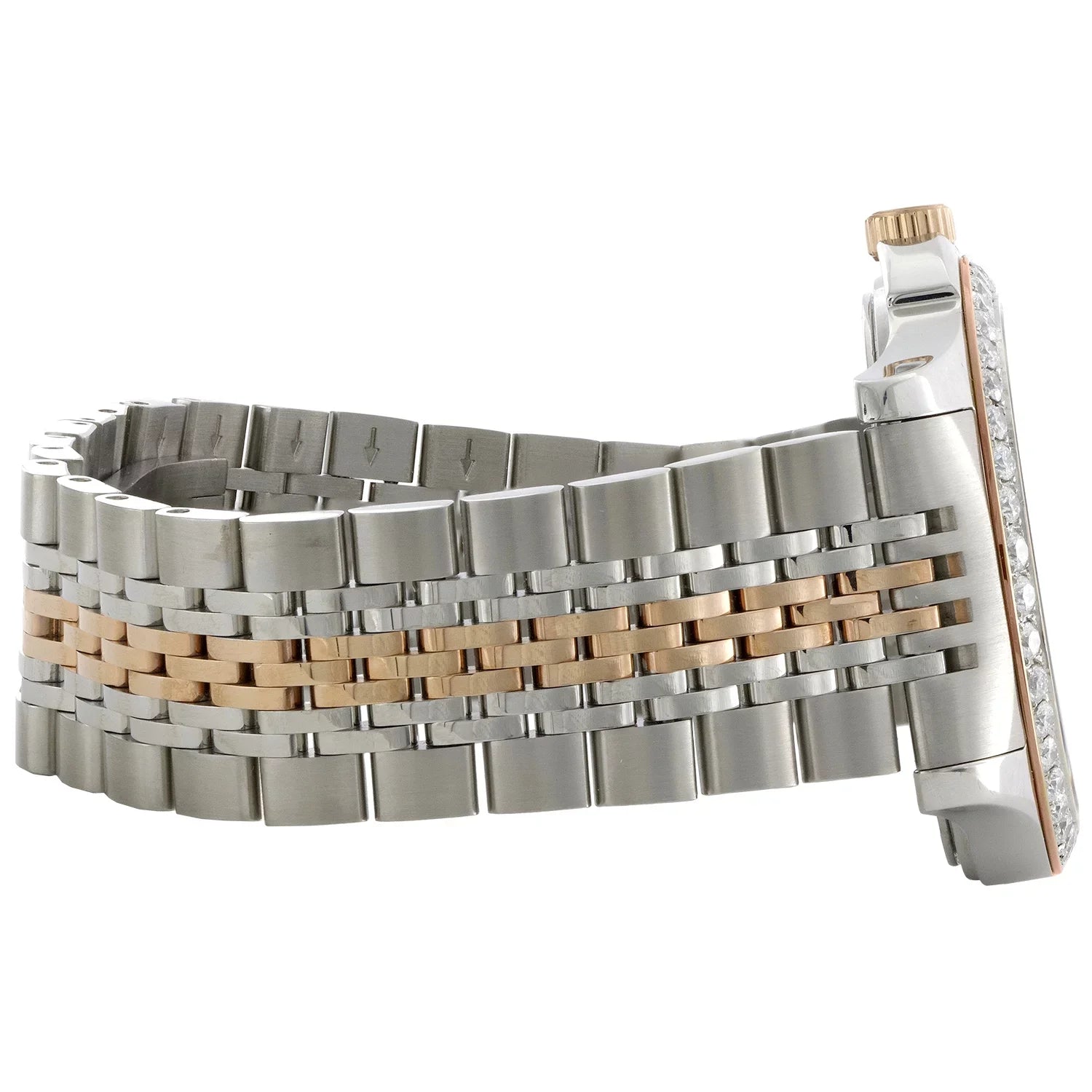 Gucci Ya126410 Diamond Watch G-Timeless 38mm Two Tone Rose / S. Steel PVD 2 CT.