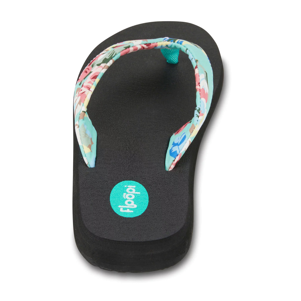 Floopi Flip Flops for Women, Floral Sandals, Casual Flat Yoga Mat Thong Womenâs Sandals, Ladies Beach Sandals with Indoor & Outdoor Anti-Skid Soles.
