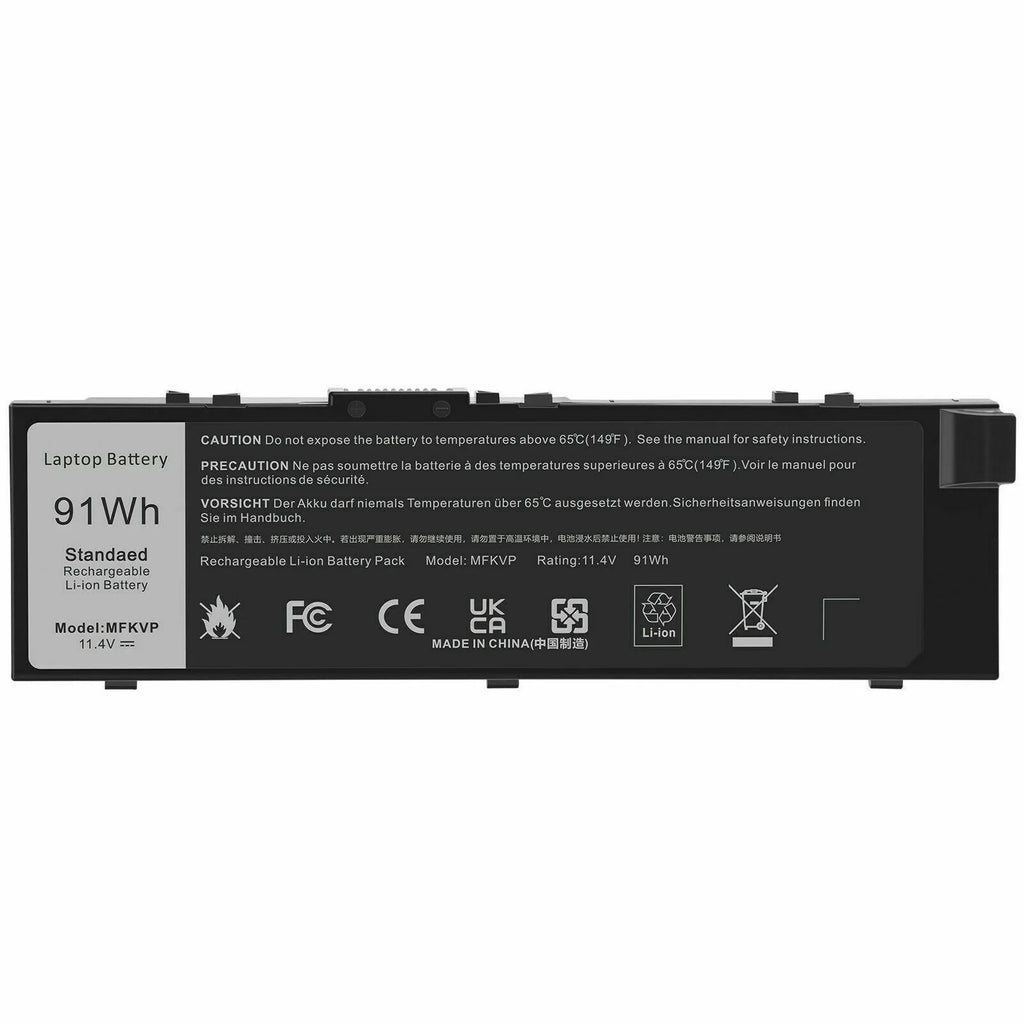 Battery MFKVP For Precision 15 7510 7520 7710 7720 M7510 M7710 TWCPG 0FNY7