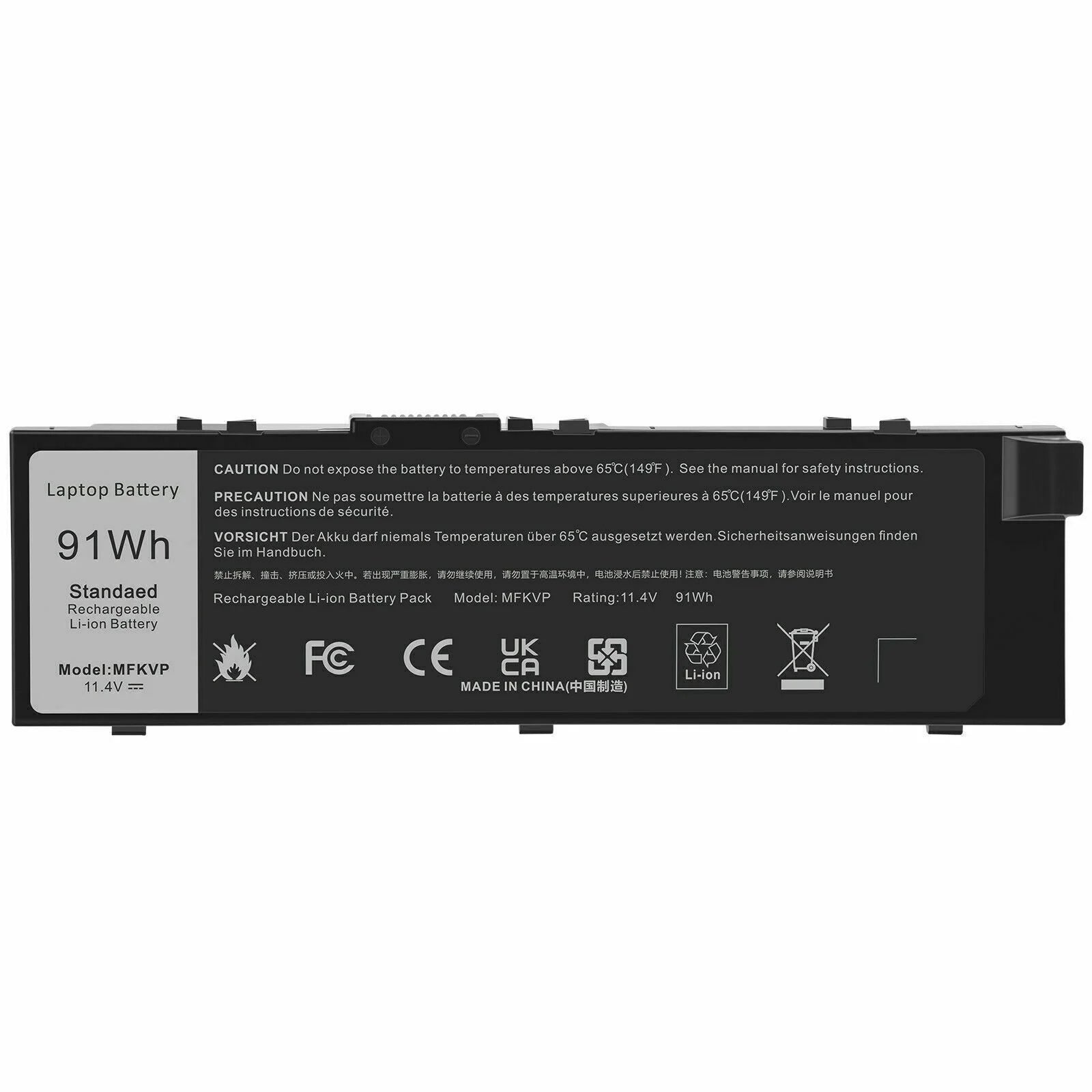 Battery MFKVP For Precision 15 7510 7520 7710 7720 M7510 M7710 TWCPG 0FNY7