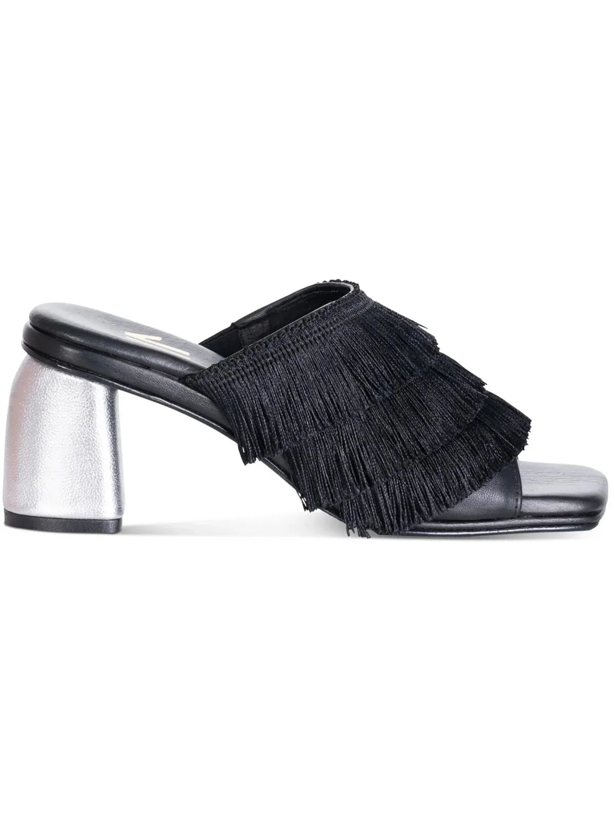 Silvia Cobos Womens Cha Cha Leather Fringe Block Heel