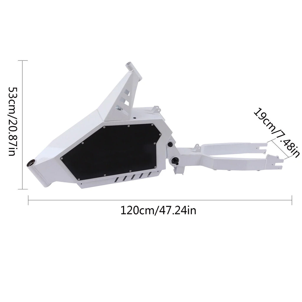Stylish Miumaeov Electric Bicycle Iron Frame Adjustable For 20" or 26" Stealth Bomber E-Bikes(White)