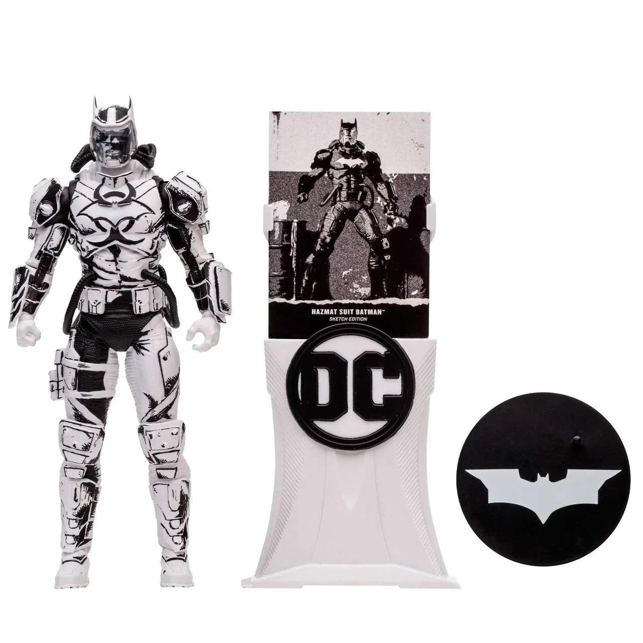 McFarlane DC Gold Label Collection Hazmat Suit Batman Action Figure (Sketch Edition, Justice League: The Amazo Virus)