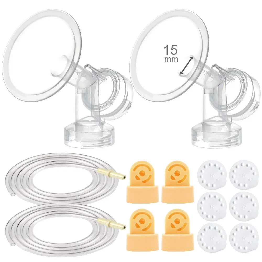 Stylish Maymom Pump Parts Compatible with Medela Pump in Style Pumps Not for Pump in Style with MaxFlow (15mm Flanges)