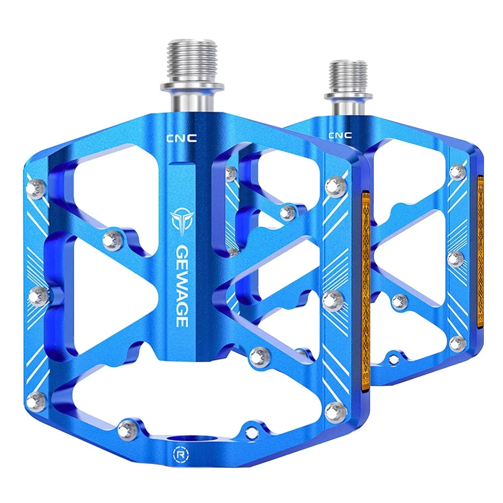 GEWAGE Bike Pedals Aluminum Alloy Pedals with Reflectors Mountain Bike Pedals Cycling Pedals Platform - Exclusive Design