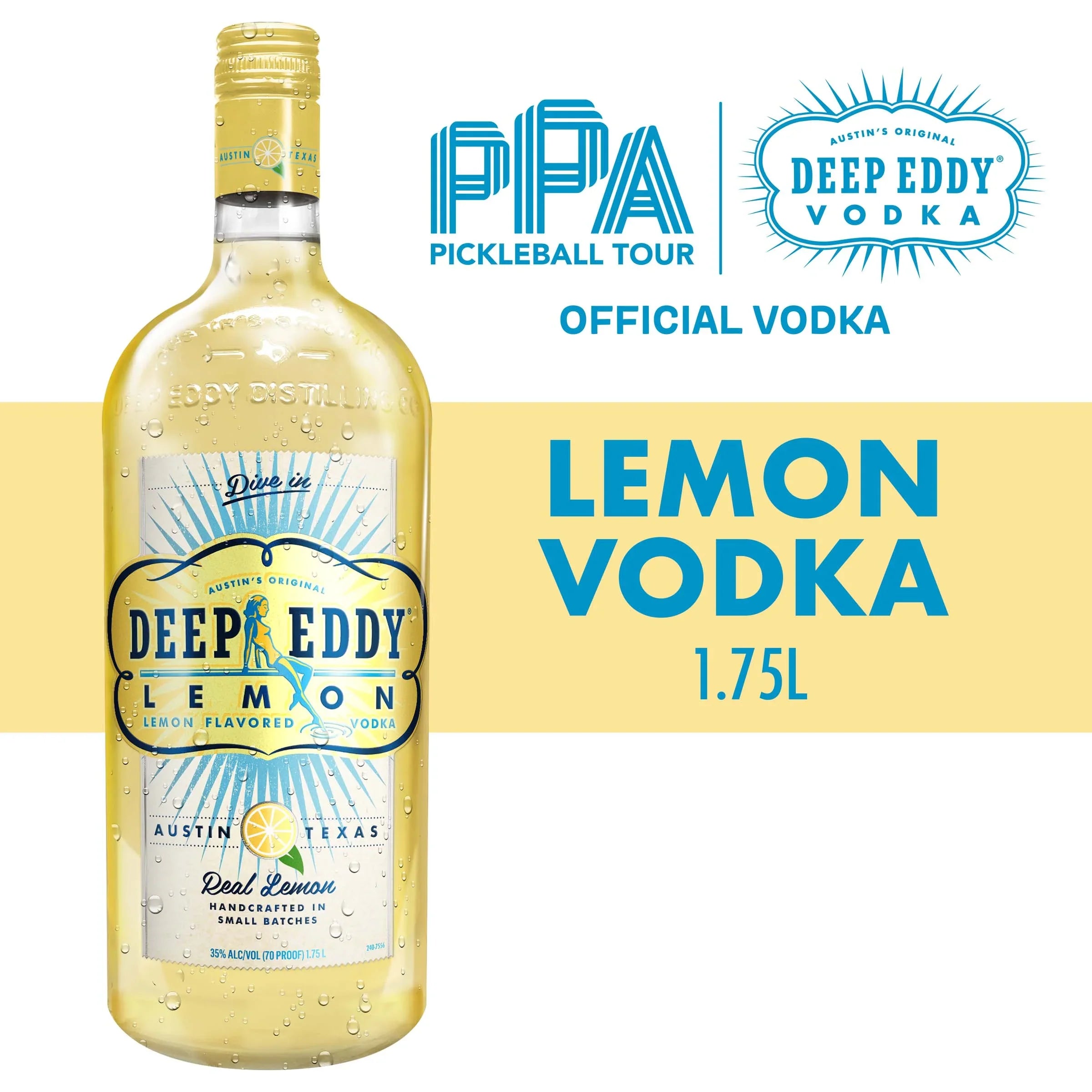 Stylish Deep Eddy Lemon Flavored Vodka, 1.75 L Bottle, 35% ABV