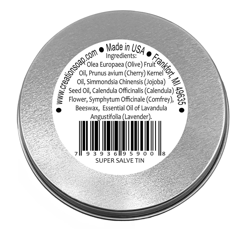 Stylish Calendula Comfrey Salve 4 oz Tin, Herbal Skin Rash Ointment, Wound Treatment Tin 4 oz by Creation Farm