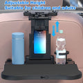 Apexeon Car Seat Table with Phone Holder, Adjustable and Foldable Back Seat Food Tray for Working, Writing, Eatingï¼ Black