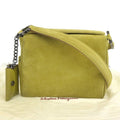 Stylish Pre-Owned Salvatore Ferragamo SALVATORE FERRAGAMO Gancini One Shoulder Bag Suede Green BC217651 (Good)