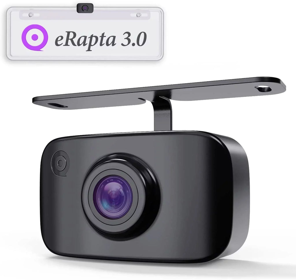 eRapta ERT11 Backup Camera, Rear View Reverse Camera for Car Truck Pickup SUV RV Van HD License Plate Front Rear Camera