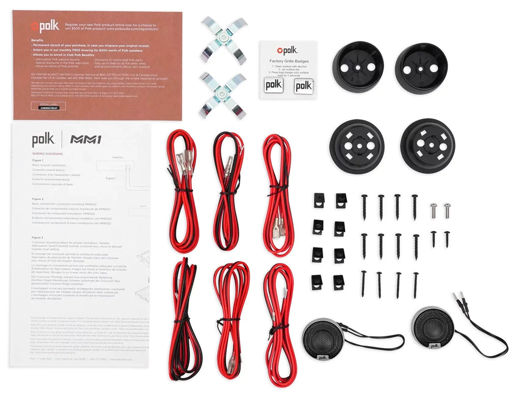 Stylish Polk Audio MM6502 6.5â 750w Component Car Speakers+Free Powered Monitor Speakers