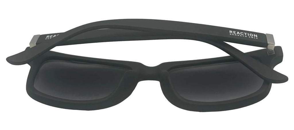 Kenneth Cole Reaction Mens Rectangle Matte Black Sunglass KC1401 2B