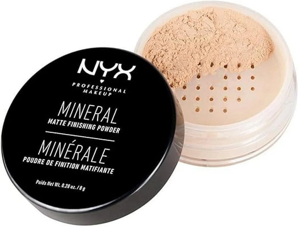 Nyx Professional Makeup Mineral Matte Finishing Powder, Loose Setting Powder - Lamp/Medium