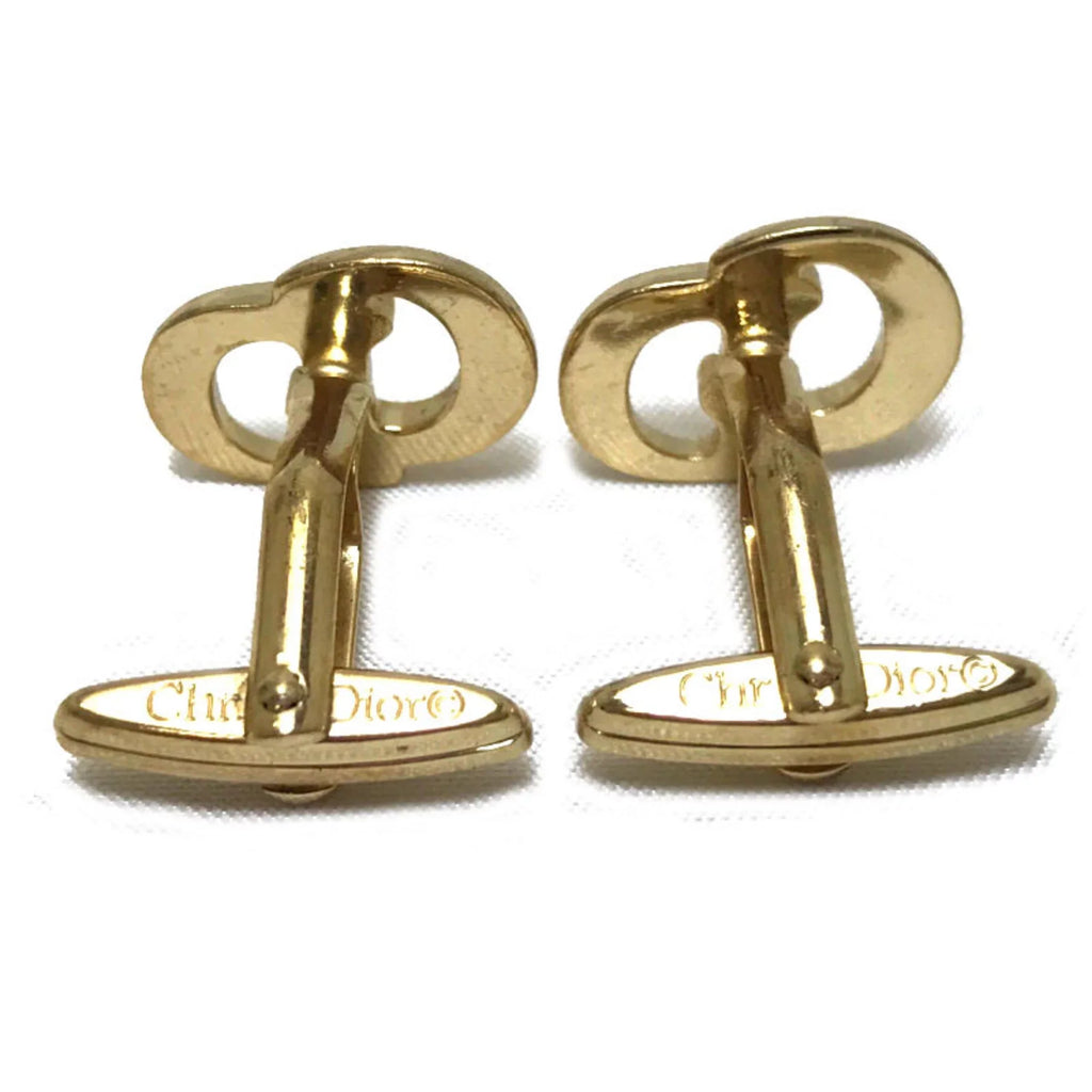 Pre-Owned Christian Dior tie tack cuff set gold men (Good) - Exclusive Design