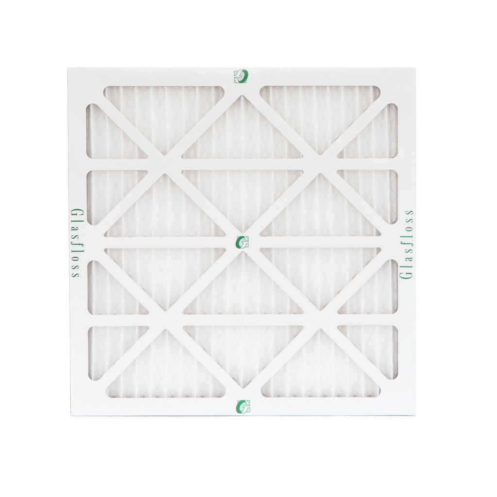 6 Pack of 22x22x1 MERV 10 Pleated Air Filters by Glasfloss. Actual Size: 21-1/2 x 21-1/2 x 7/8
