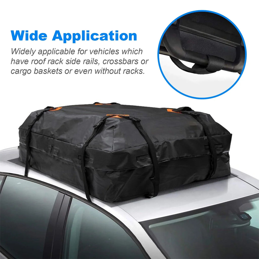 Htovila 600D Waterproof Cargo Bag Car Roof Cargo Carrier Universal Luggage Bag Storage Cube Bag for Travel Camping - Exclusive Design