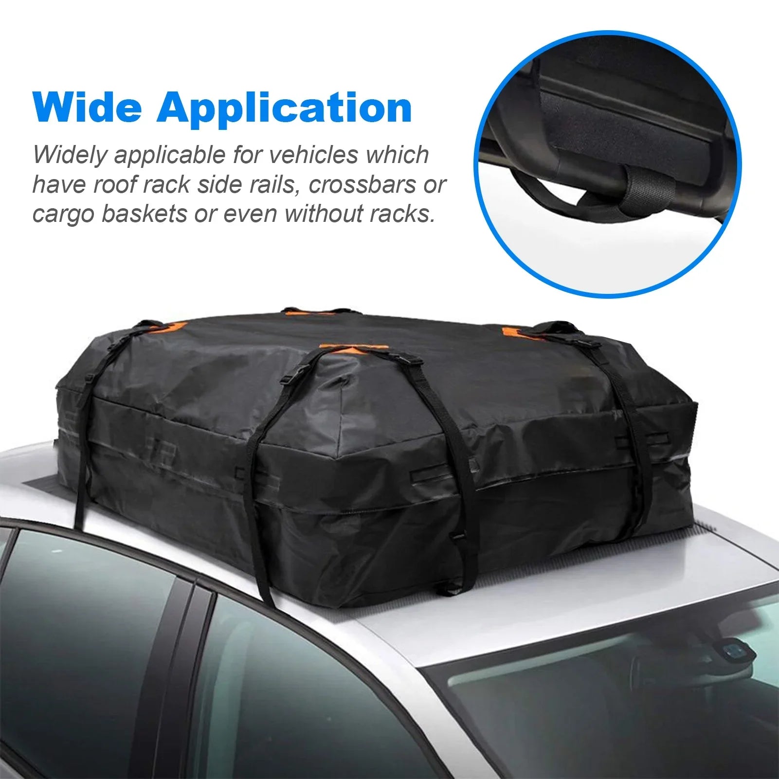Htovila 600D Waterproof Cargo Bag Car Roof Cargo Carrier Universal Luggage Bag Storage Cube Bag for Travel Camping - Exclusive Design