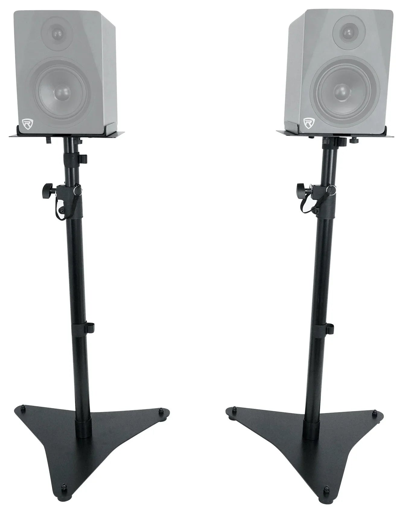 Rockville RVSM5 Pair Studio Monitor Bookshelf Speaker Stands w/Adjustable Height