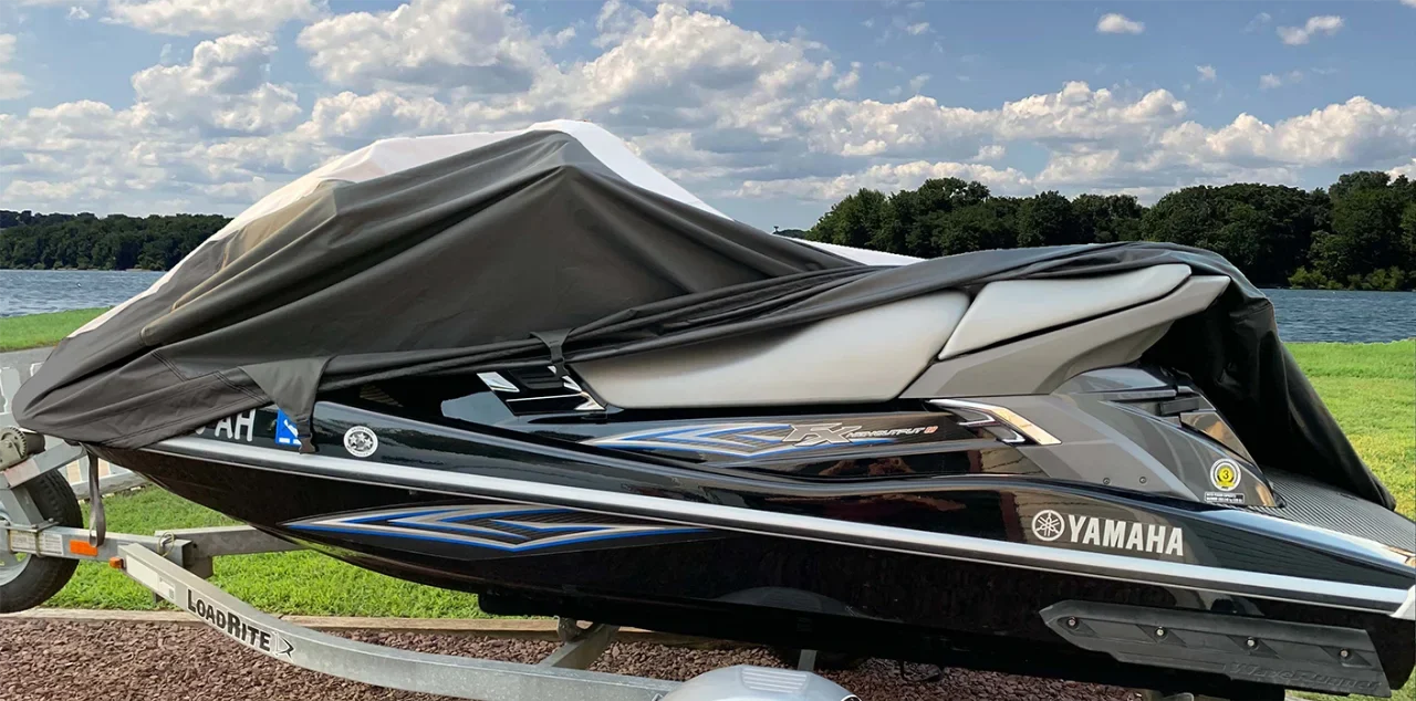 SUPER HEAVY-DUTY PWC 600D JET SKI Cover Compatible for Sea Doo Sea-Doo Bombardier RXP RXP-X 2004-2009 Jet Ski Trailerable Cover - Exclusive Design
