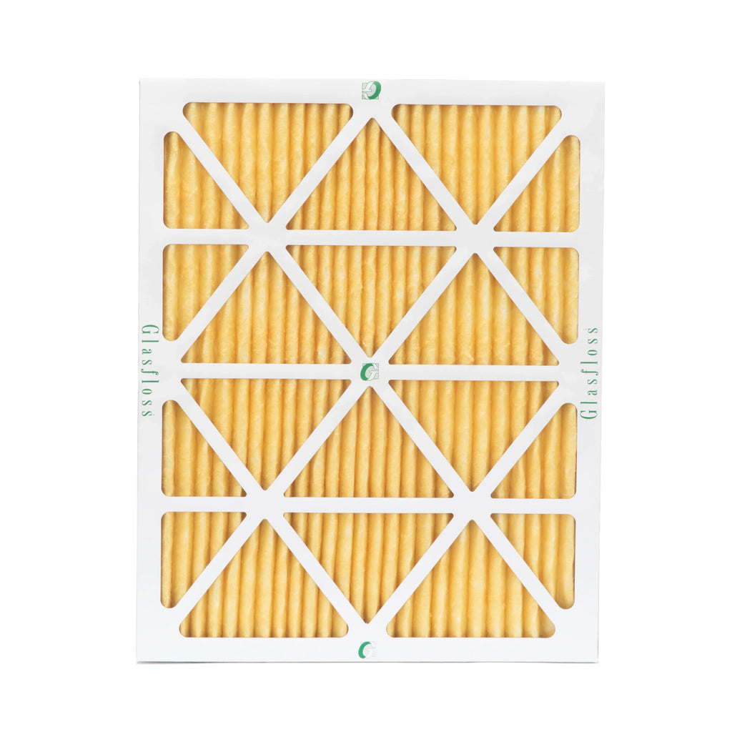 6 Pack of 14x20x1 MERV 11 Pleated Air Filters by Glasfloss. Actual Size: 13-1/2 x 19-1/2 x 7/8
