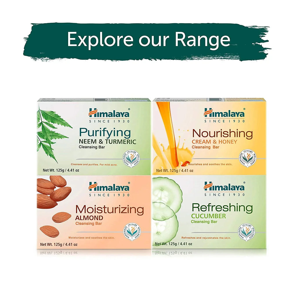 Stylish Himalaya Purifying Neem & Turmeric Cleansing Bar for Clean and Healthy Looking Skin, Free from Parabens, SLS and Phthalates, Gluten Free, Vegan, 125 g (4.41 oz), 6 Pack Neem & Turmeric 4.41 Ounce (Pack of 6)