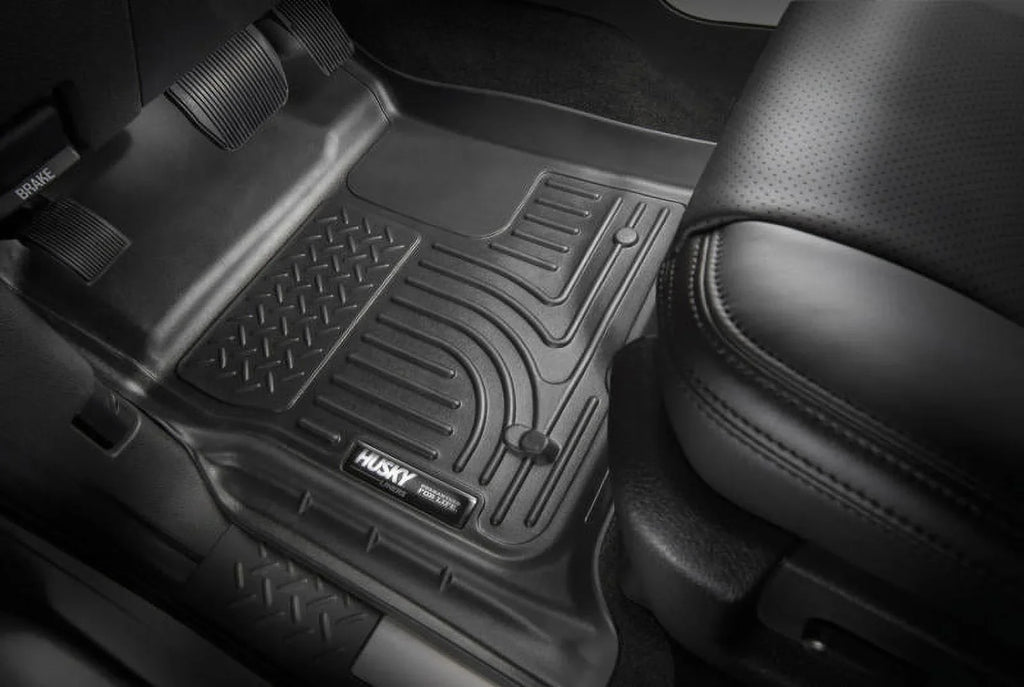 Husky by RealTruck Weatherbeater Series Front Floor Liners Black Front Row Compatible with select: 2017-2021 Chrysler Pacifica Touring L, 2023 Chrysler Pacifica - Exclusive Design