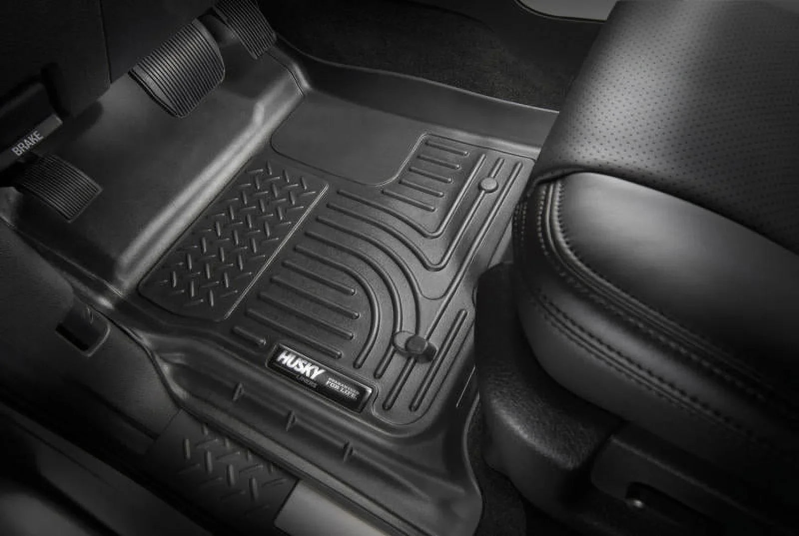 Husky by RealTruck Weatherbeater Series Front Floor Liners Black Front Row Compatible with select: 2017-2021 Chrysler Pacifica Touring L, 2023 Chrysler Pacifica - Exclusive Design