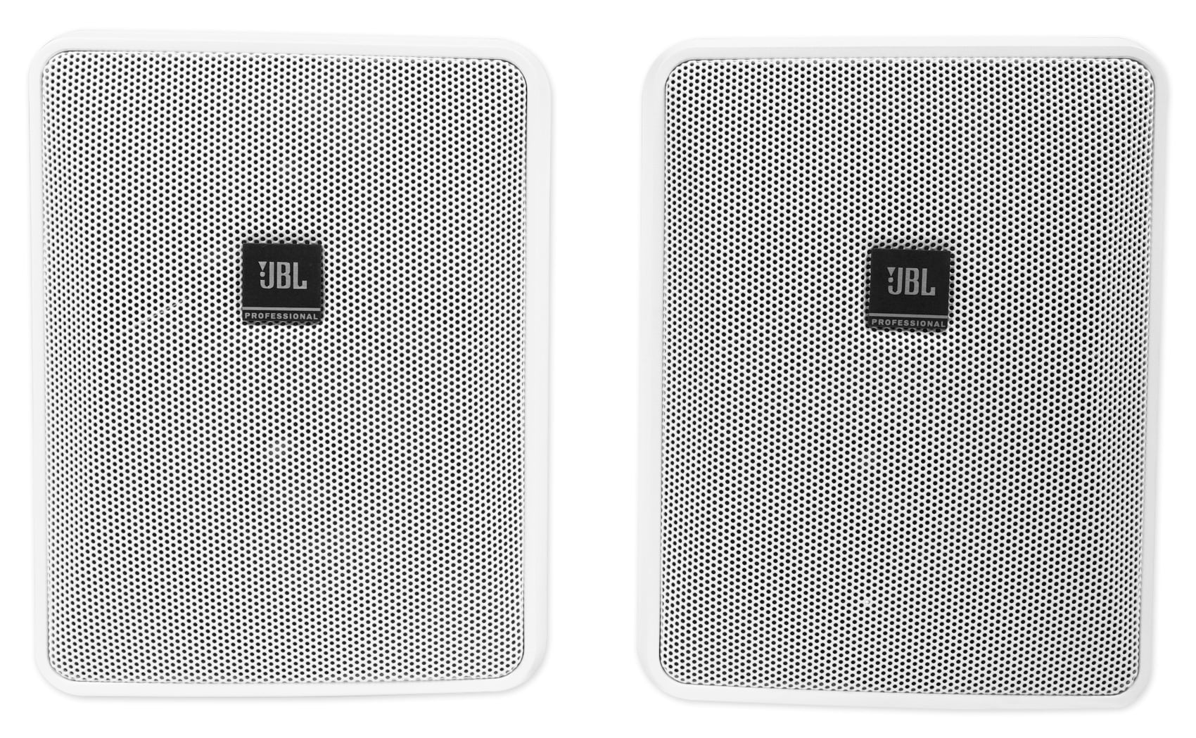 Stylish 4) JBL 5.25" White Commercial Wall+6.5" Ceiling Speakers+Amp Restaurant/Cafe/Bar