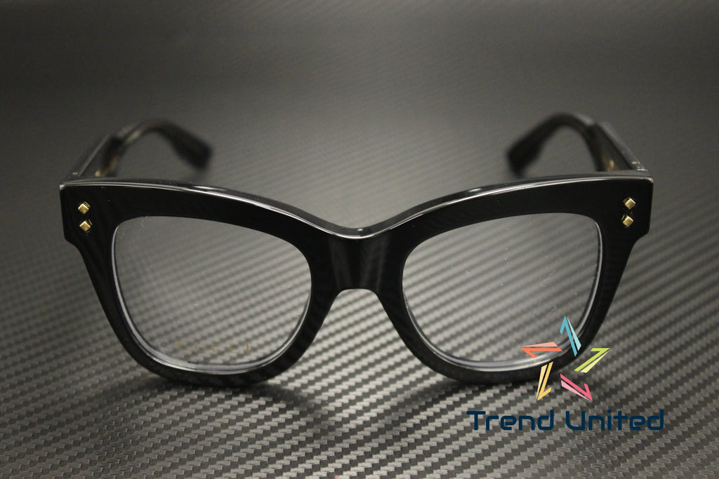 GUCCI GG1082O 001 Cat Eye Acetate Black Demo Lens 50 mm Women's Eyeglasses - Exclusive Design