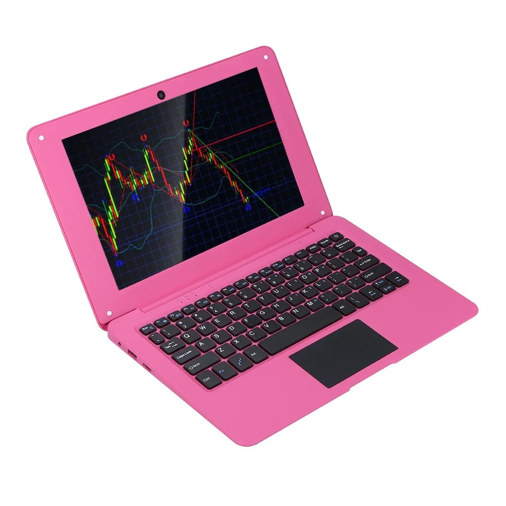 Tomshine Portable Windows 10 10.1inch Netbook Support TF card with Quad Processor/ 2GB+64GB/ Wi-Fi/ BT/ HD Pink Plug