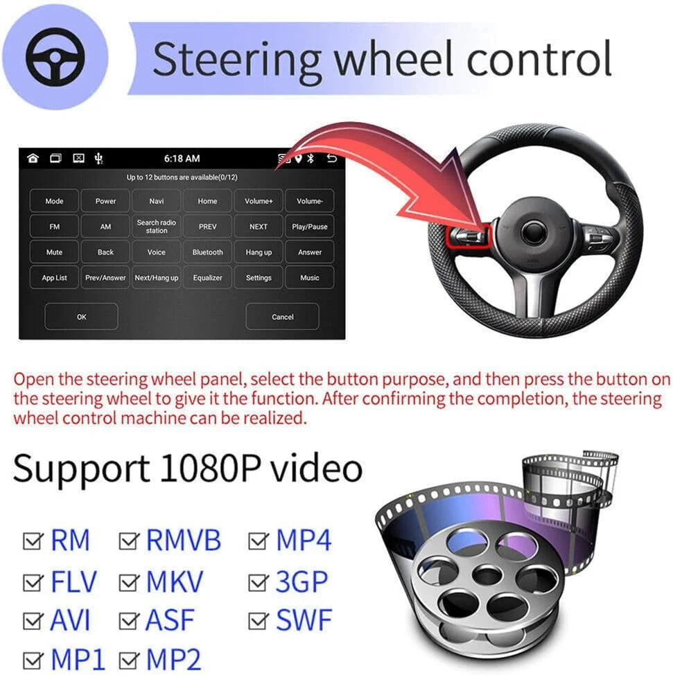 Stylish THONZER Android 11.0 Double Din Car Stereo for Toyot-a Camry 2000-2006 9 Inch HD Touchscreen in-Dash GPS Navigation with CarPlay Android Auto Bluetooth/FM Radio/RDS/WiFi/Mirror-Link(2G+32G)