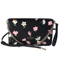 Kate Spade Madison Black Floral Waltz Flap Convertible Crossbody KF441 - Exclusive Design