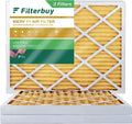 Filterbuy 10x14x2 MERV 11 Pleated HVAC AC Furnace Air Filters (3-Pack) - Exclusive Design