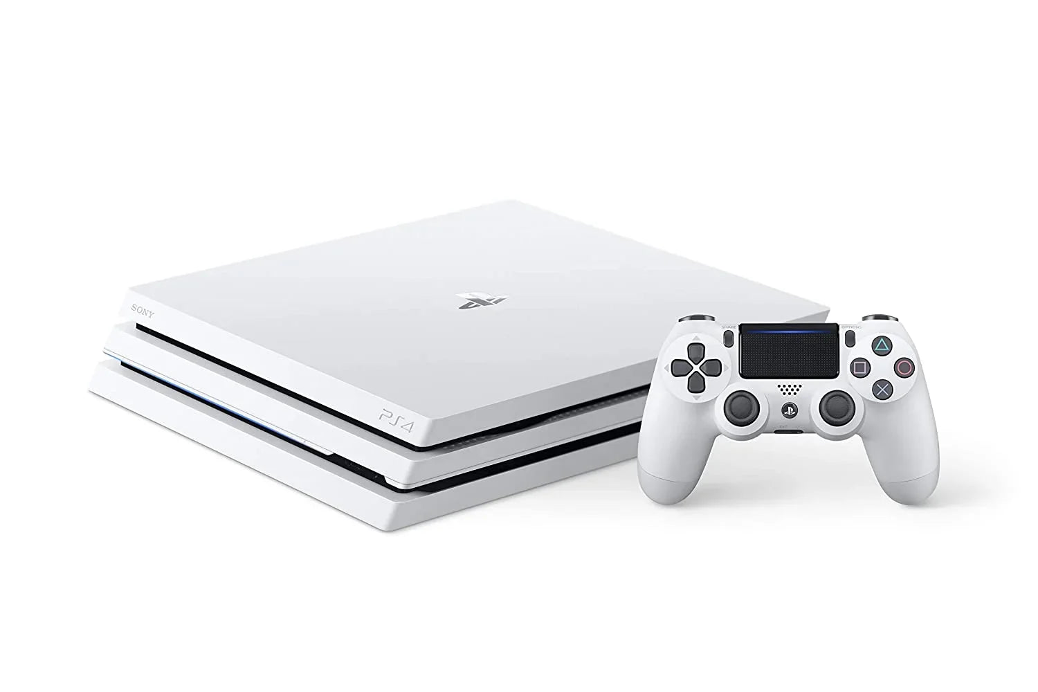 Sony PlayStation 4 Pro 1TB Only White Gaming Console with HDMI Cable BOLT AXTION Bundle Like New - Exclusive Design