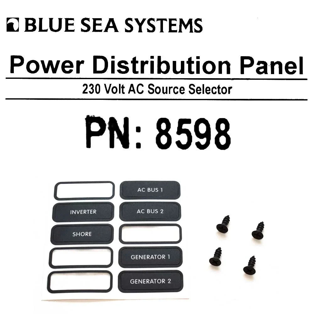 Stylish Blue Sea Boat Power Distribution Panel 8598 | 230V AC Source Selector