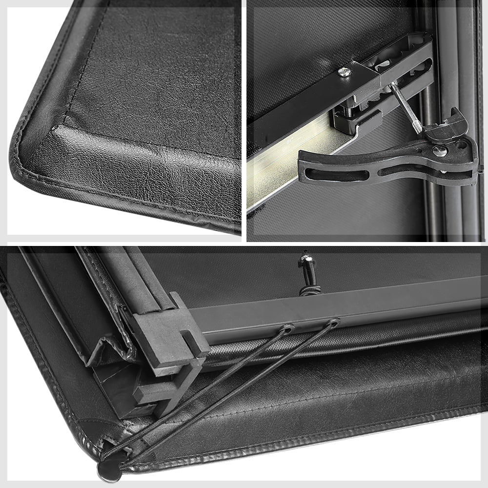 Stylish Short Bed Truck Tonneau Cover 5Ft Soft Top Tri-Fold Fleetside for 05-21 Frontier Fits select: 2005-2019 NISSAN FRONTIER