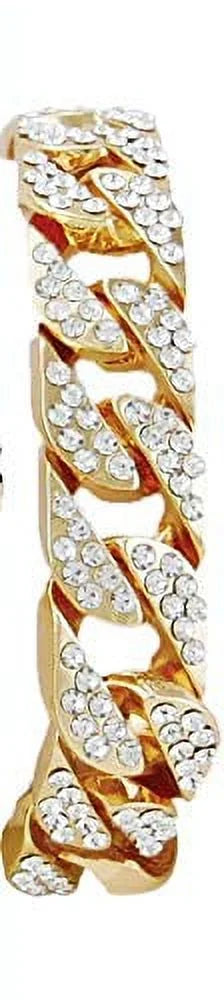 Bling'ed Out King and Queen Hip Hop Watch Set Perfect for Power Couples to Flaunt On and Off The Dance Floor - ST10325/ST10364 His&Hers(ST10327Gld Gld) - Exclusive Design