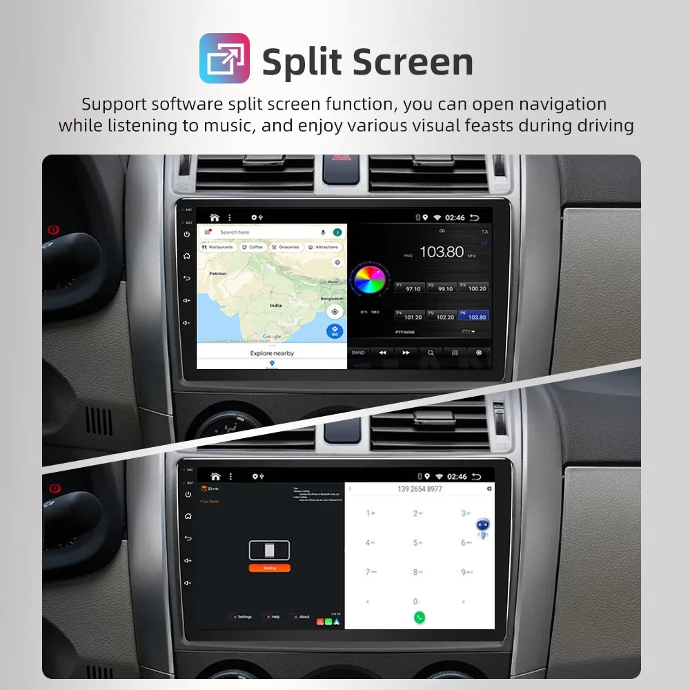 For Ford Mustang 2010-2014 10.1" Android 11 Car Radio Stereo Carplay GPS Navi 2G+32G