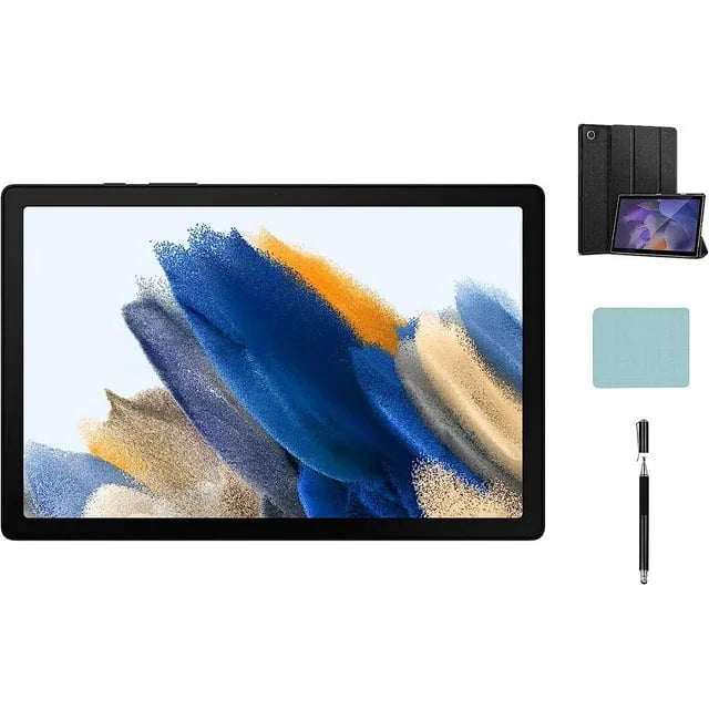 Stylish Restored SAMSUNG Galaxy Tab A8 Android WiFi Tablet, 10.5'' Touchscreen (1920x1200) LCD Screen, 128GB Storage, Bluetooth, Android 11 OS, Gray with Mazepoly Accessories