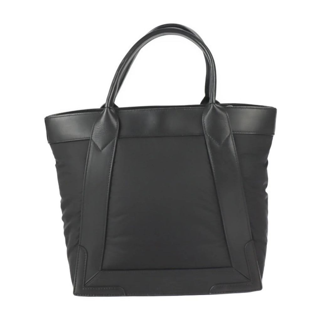 Stylish Pre-Owned BALENCIAGA Balenciaga Kabas S tote bag 363425 nylon leather black silver metal fittings (Good)