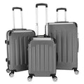 3-in-1 Portable ABS Trolley Case 20" / 24" / 28" Dark Gray - Lightweight Travel Suitcase Set
