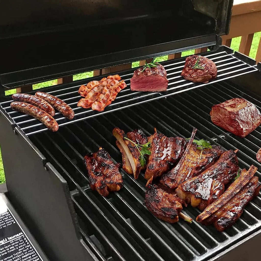 AOREWTGGH 7513 Grill Warming Rack for Weber Spirit 700, Genesis Silver B&C, 7513/88719 304 Stainless Steel Warming Rack Replacement for Weber Genesis 1000-5500, Gold B & C, 24.9 x 4.7 x 4 in - Exclusive Design