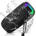 UrbanX X808 Bluetooth Speaker, IPX5 Waterproof Speakers 360Â° HD Surround Sound with Punchy Bass, True Wireless Pairing, BT5.3, Portable Speaker for LG W41+ - Black