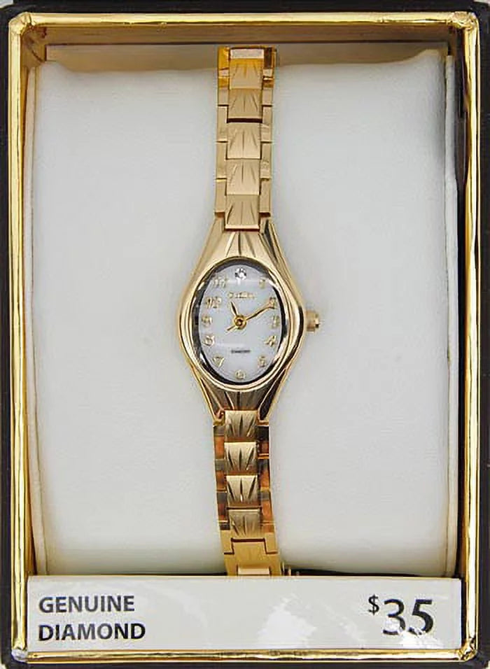 Elgin Adult Female Analog Watch in Gold with Oval Dial Stainless Steel(EG9759) - Exclusive Design