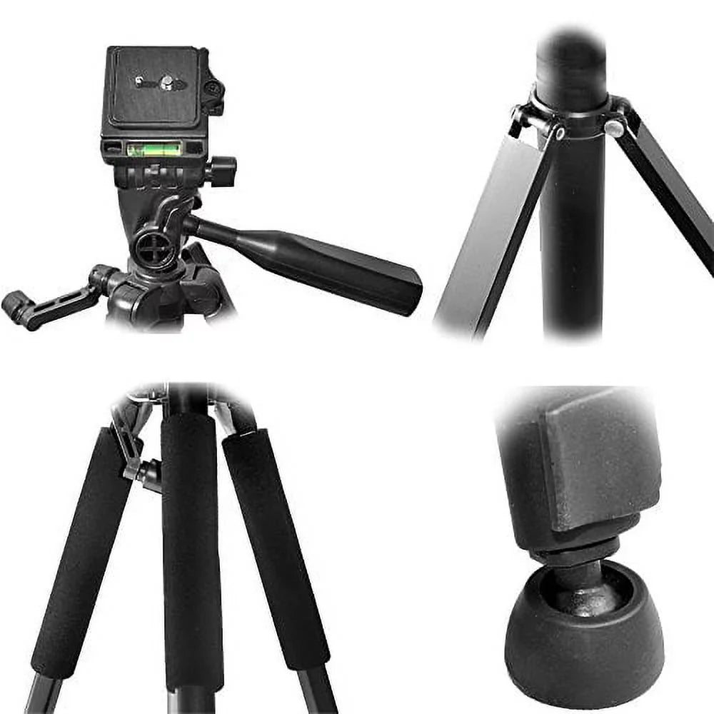 60" Inch Pro Series Professional Camera Tripod Goes For All GoPro HERO Cameras, DLSR Digital Cameras and Camcorders + eCostConnection Microfiber Cloth