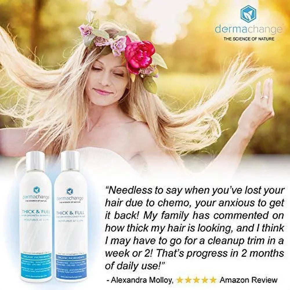 DermaChange Shampoo and Conditioner Set for Hair Growth with Vitamins -8 Oz