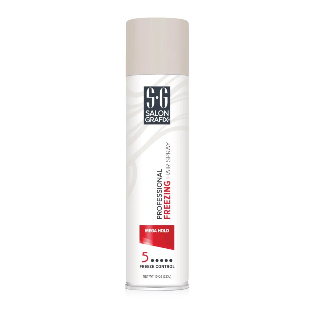 Stylish 6 Pack Salon Grafix Mega Hold Professional Freezing Hair Spray, 10 Ounces Each