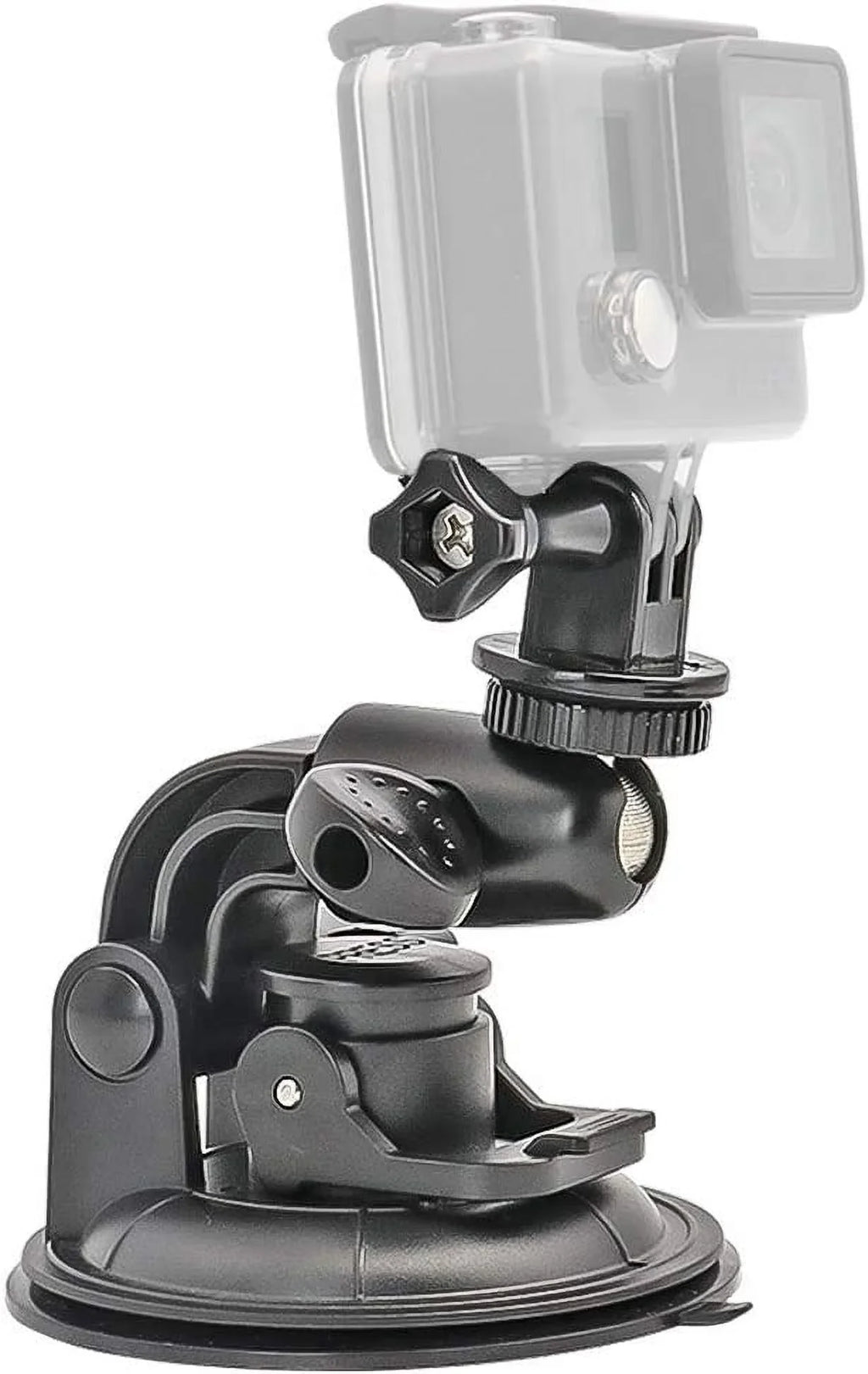 Heavy Duty Camera Car Windshield Mount with 1/4-20 Adapter for GoPro Hero Series and All Cameras - Exclusive Design