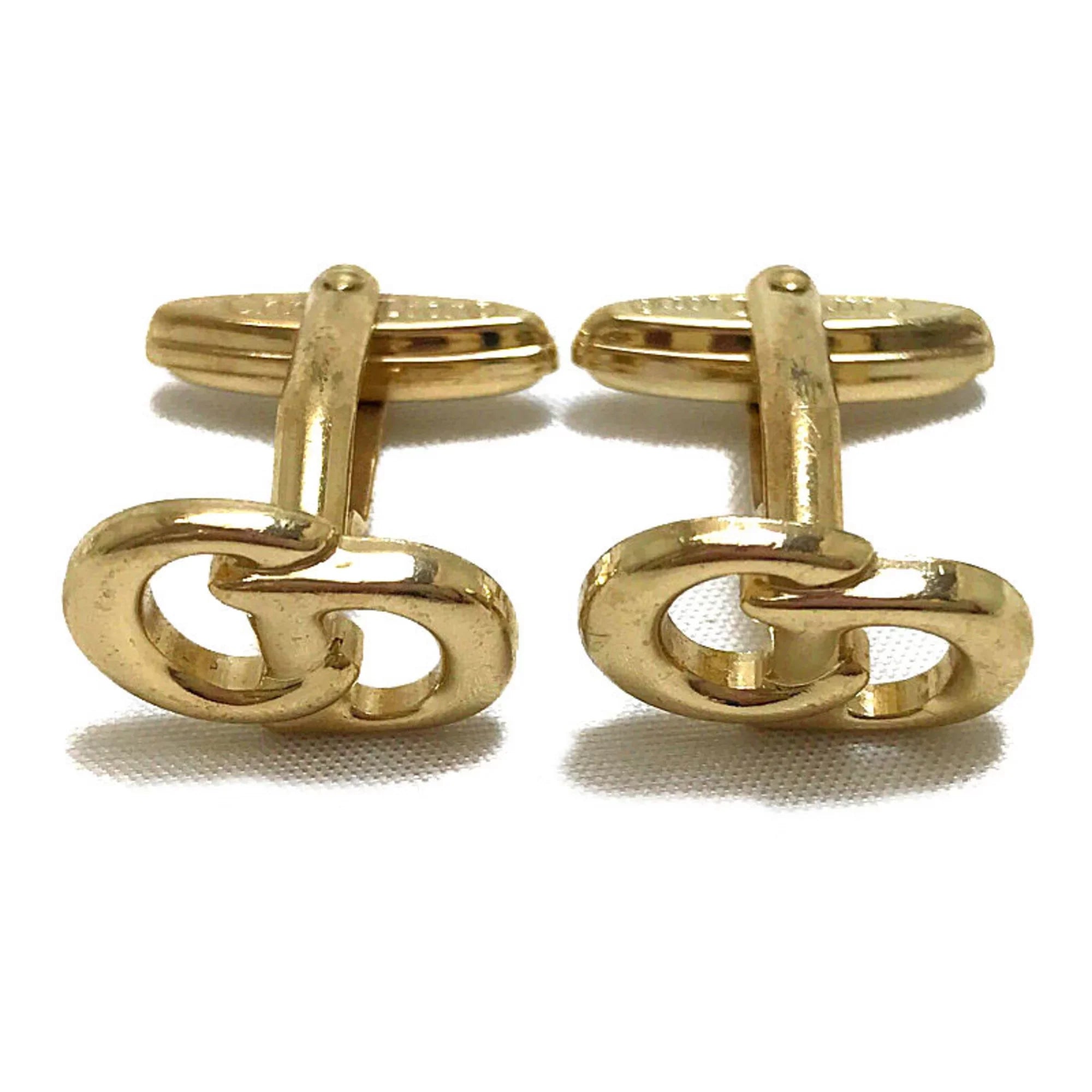 Pre-Owned Christian Dior tie tack cuff set gold men (Good) - Exclusive Design
