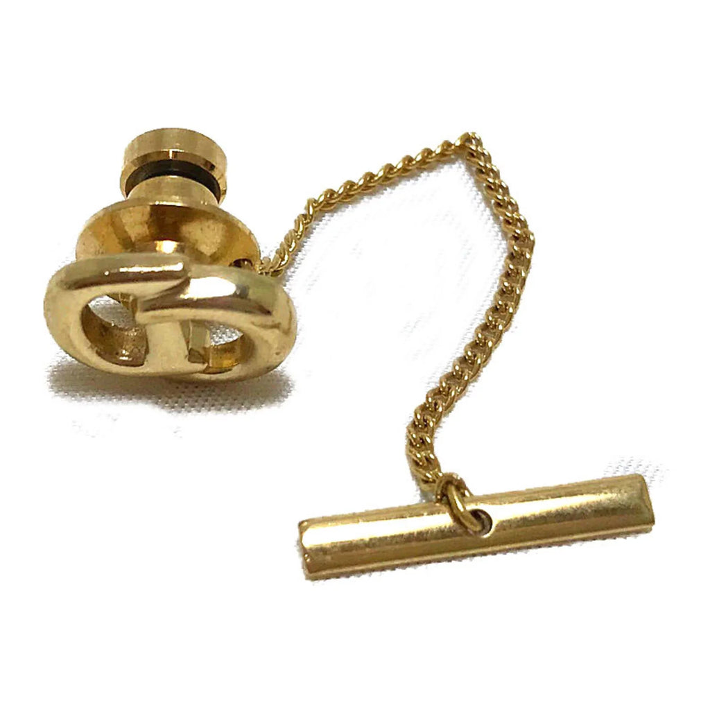 Pre-Owned Christian Dior tie tack cuff set gold men (Good) - Exclusive Design